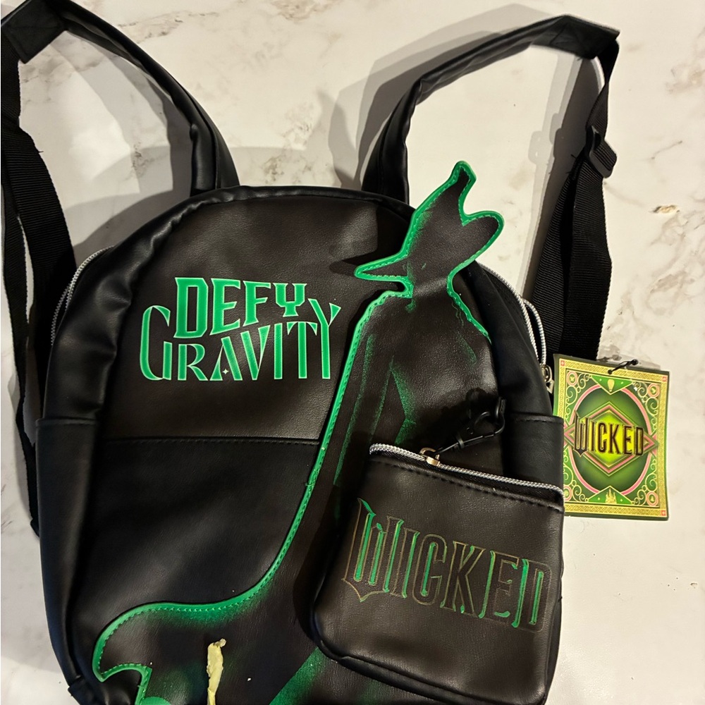 Wicked 'Defy Gravity' Black & Green Backpack